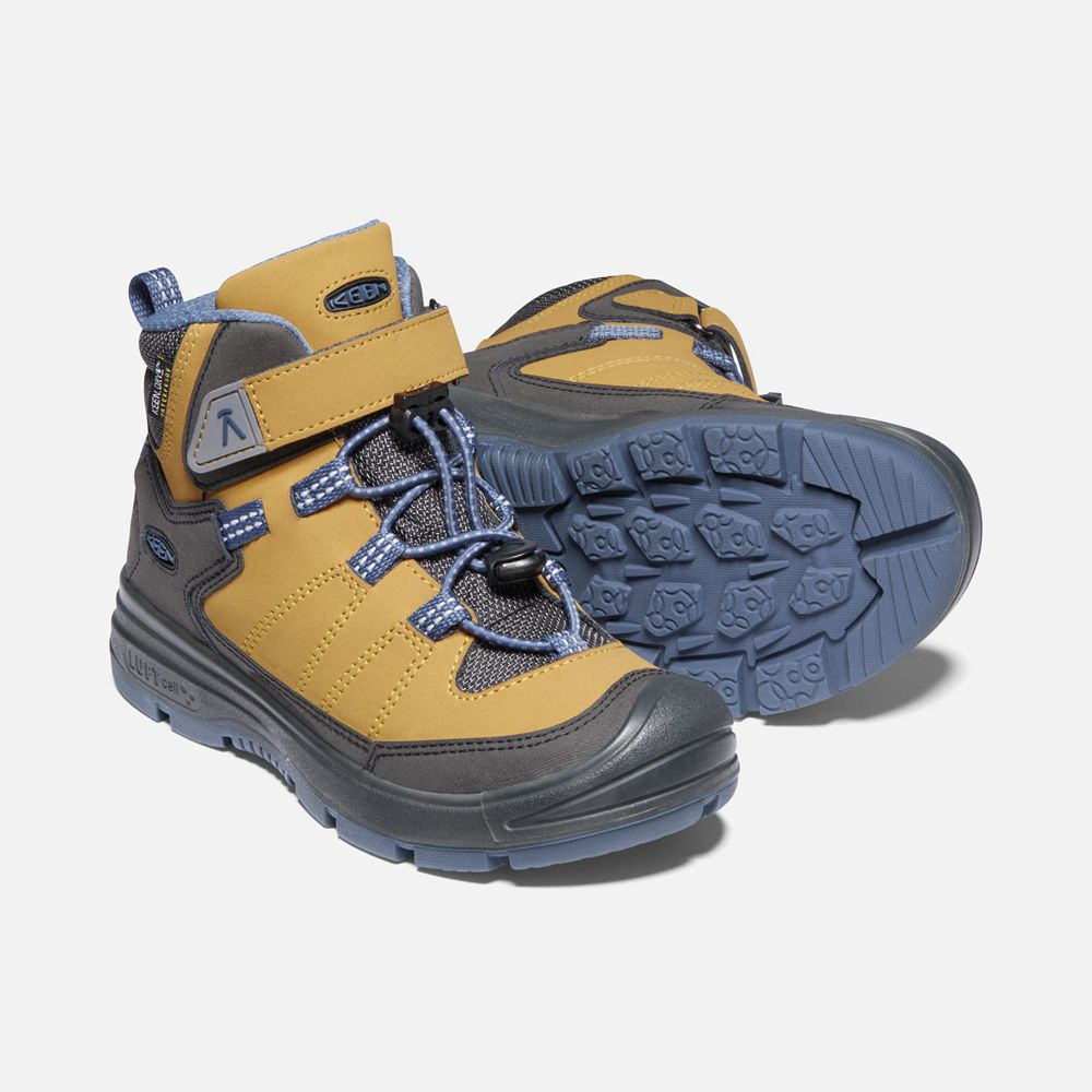 Botas de Seguridad Keen Mexico Dorados/Grises - Niños Redwood Waterproof - JI2378069